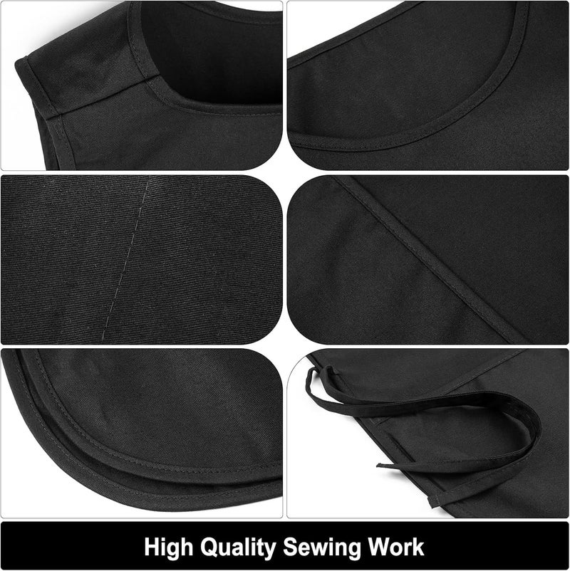 Jubatus 2 Pack Cobbler Aprons with 2 Pockets for Women Men Fast Drying Polyester Fabric, Black - Image 4